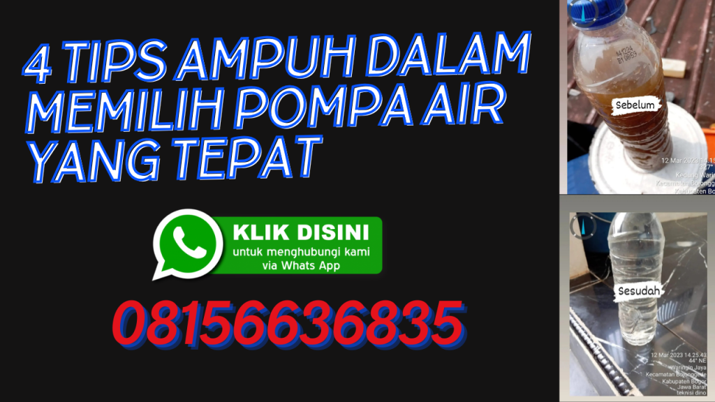 4 tips ampuh dalam memilih pompa air yang tepat