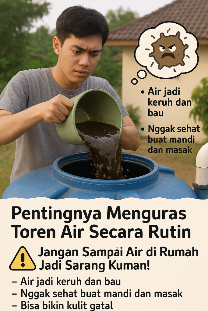 Pentingnya Menguras Toren Air Secara RutinBersihkan Sarang Kuman