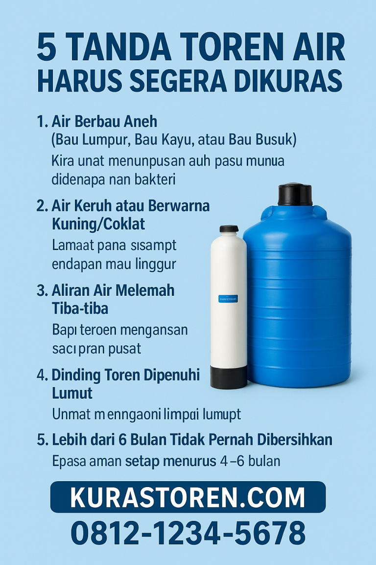 5 Tanda Toren Air Harus Segera Dikuras