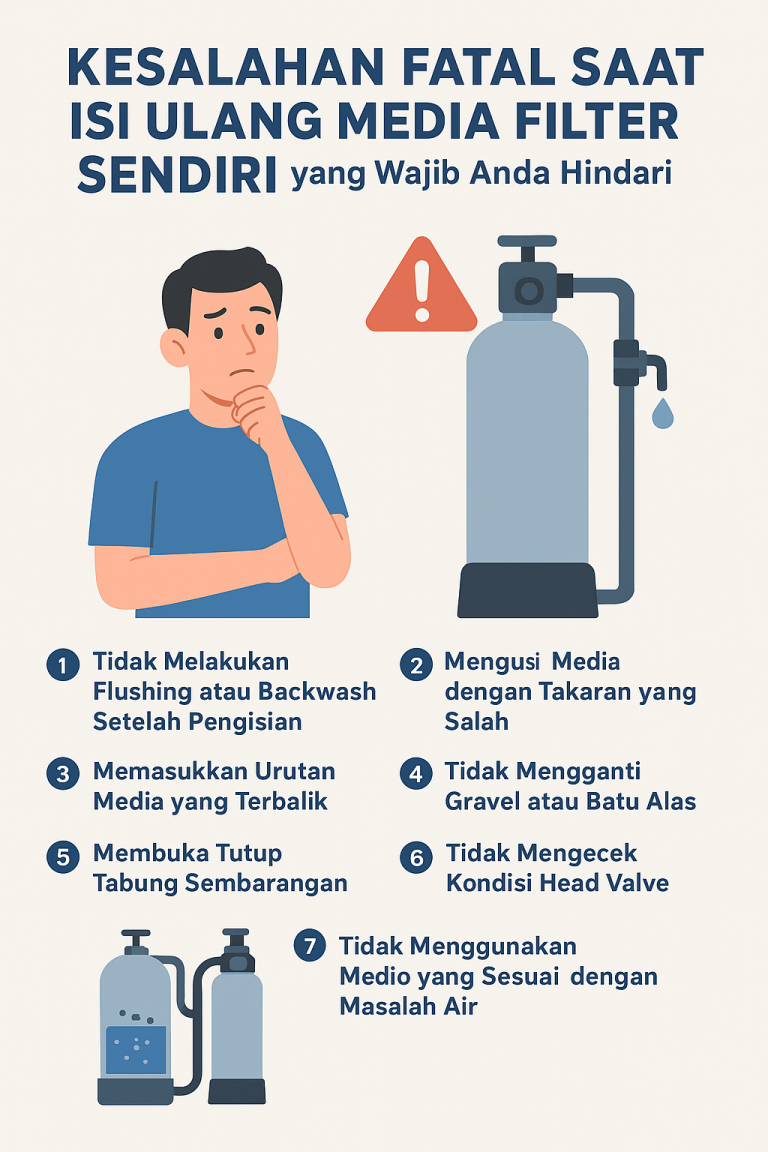 Kesalahan Fatal Saat Isi Ulang Media Filter Sendiri yang Wajib Anda Hindari