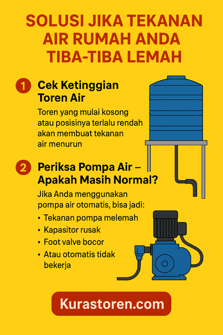 Solusi jika tekanan air rumah Anda tiba-tiba lemah