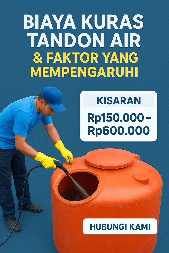 Biaya Kuras Tandon Air & Faktor yang Mempengaruhi