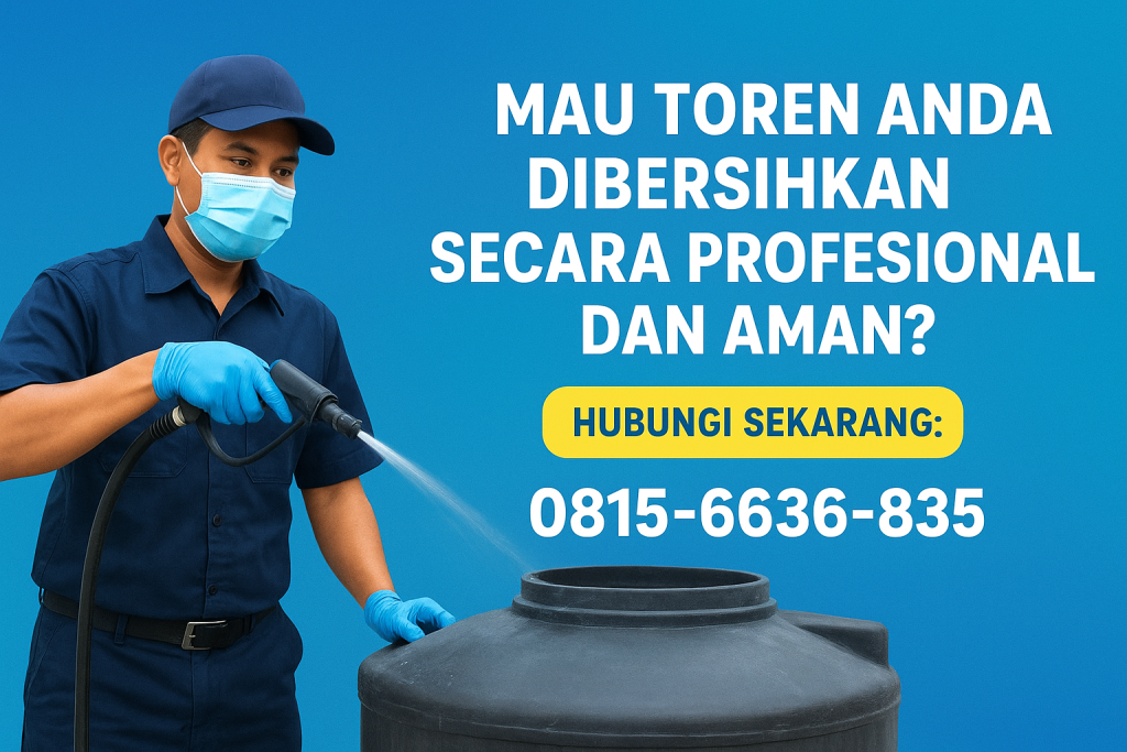 Langkah aman sebelum teknisi melakukan pembersihan toren