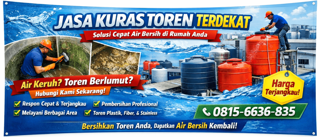 Jasa Kuras Toren Terdekat – Solusi Cepat Air Bersih di Rumah Anda