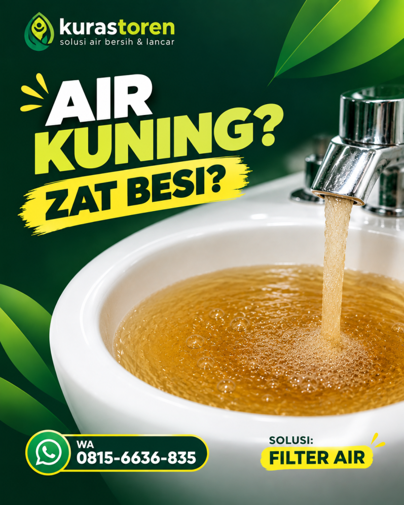 AIR KUNING MENGANDUNG ZAT BESI SOLUSINYA GUNAKAN FILTER AIR