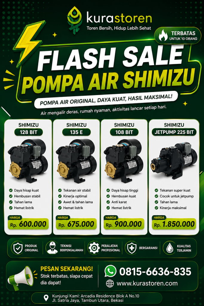 FLASH SALES KURASTOREN AIR UNTUK POMPA AIR