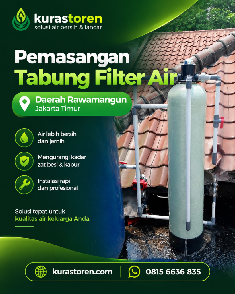 Pemasangan tabung filter air Daerah Rawamangun jakarta timur wa 08156636835