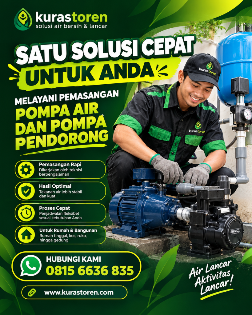 SATU SOLUSI UNTUK PEMASANGAN POMPA AIR