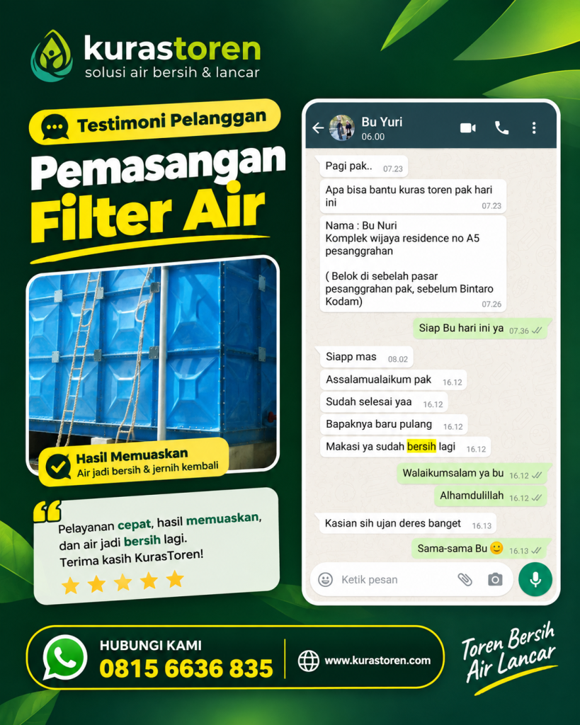 TESTIMONIAL PEMASANGAN FILTER AIR KETIGA