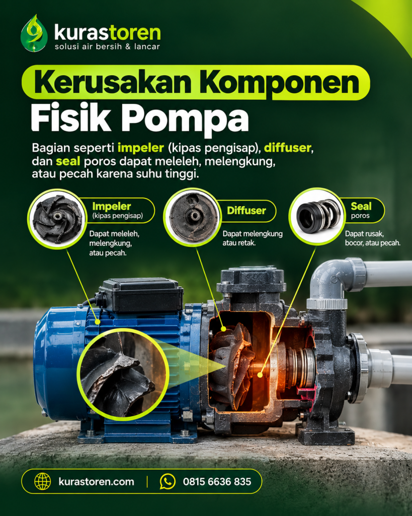 Kerusakan Komponen Pada Pompa Air
